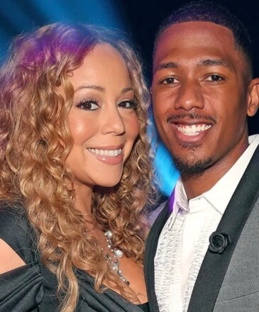 Nick Cannon with his ex-wife, Mariah Carey.